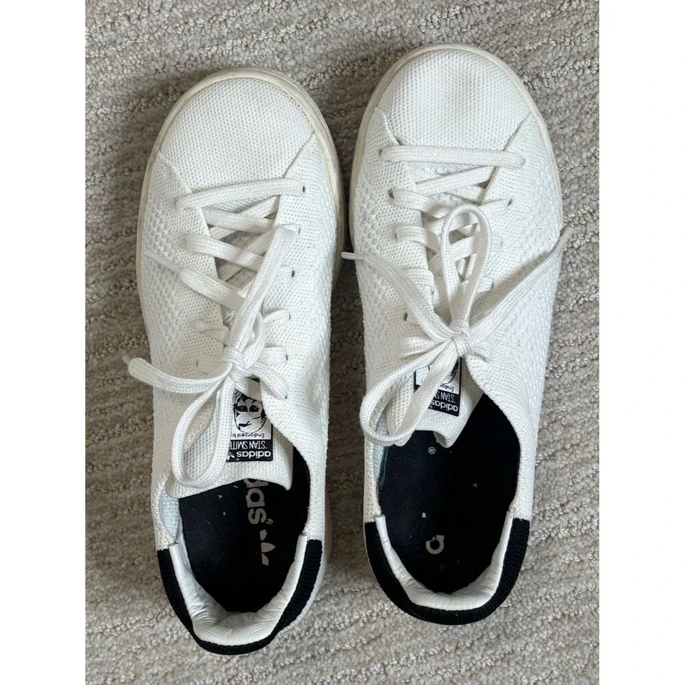 Adidas Originals Stan Smith Primeknit Low Top Court Sneakers White Youth Kids 4
